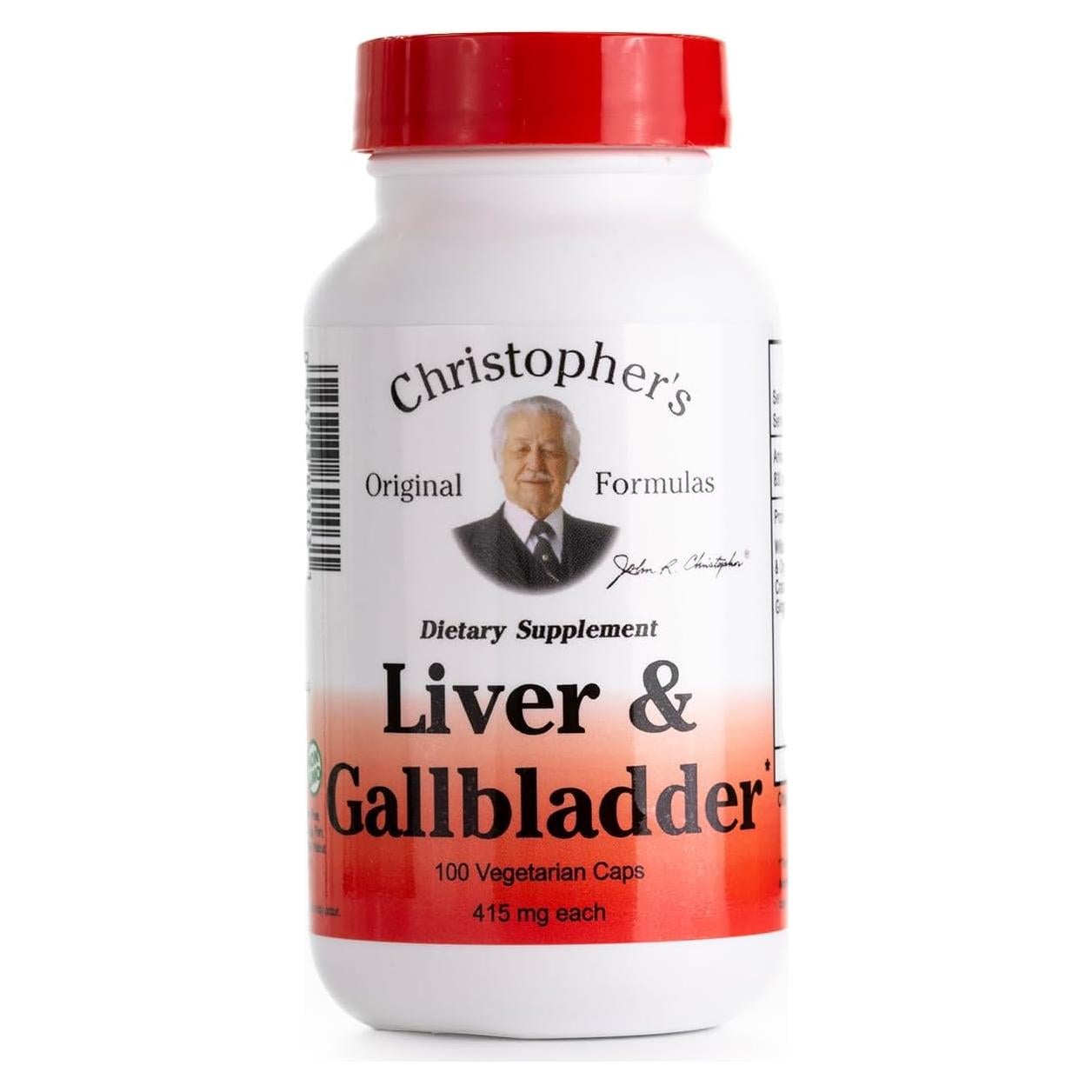 Fórmula de Hígado y Vesícula Biliar Christopher 100 Cápsulas