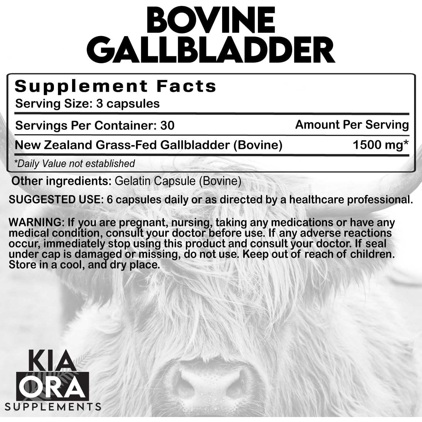 Suplemento de Vesícula Biliar KIA ORA 90 Cápsulas 500mg