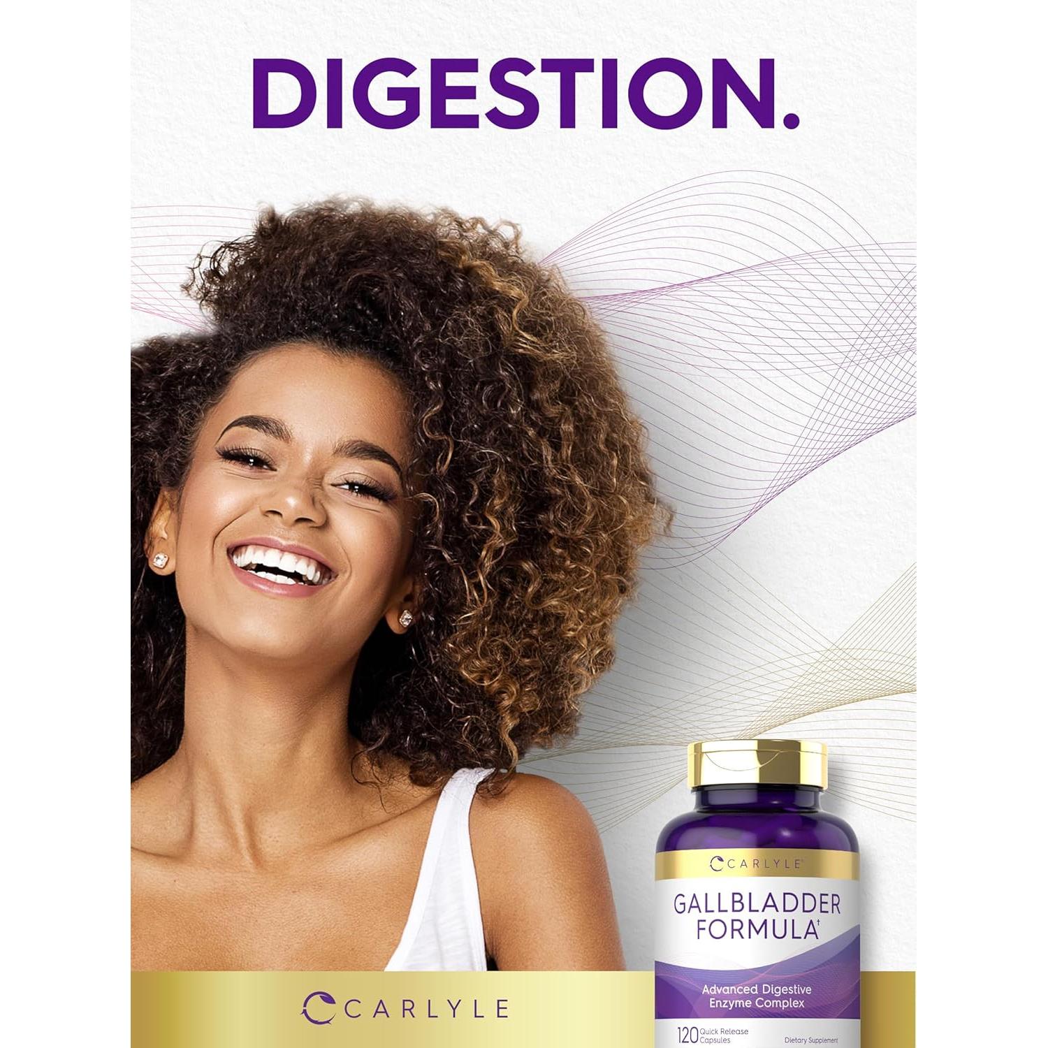 Suplemento Digestivo Carlyle | Fórmula de Vesícula Biliar | 120 Cápsulas