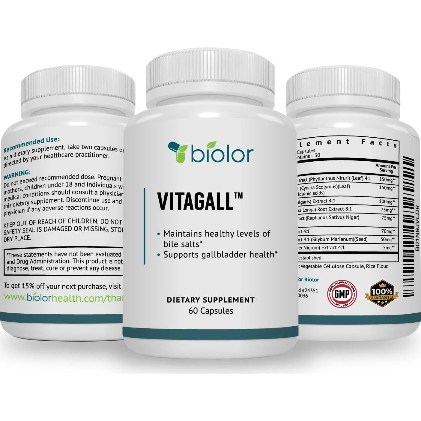 Suplemento VitaGall Biolor para Salud de Vesícula Biliar 8.5g