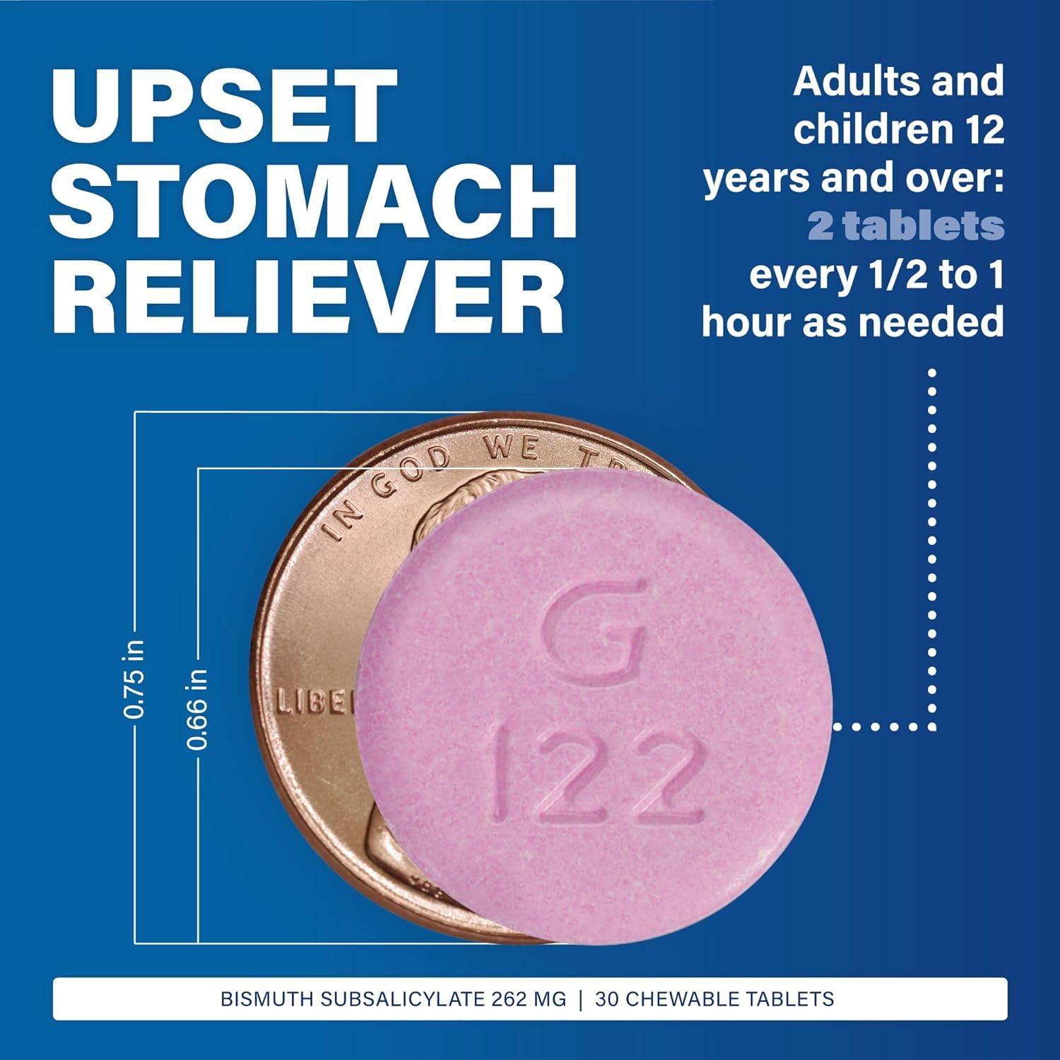 Tabletas Masticables Antidiarreicas Major Bismuto 262mg - 30 Unidades