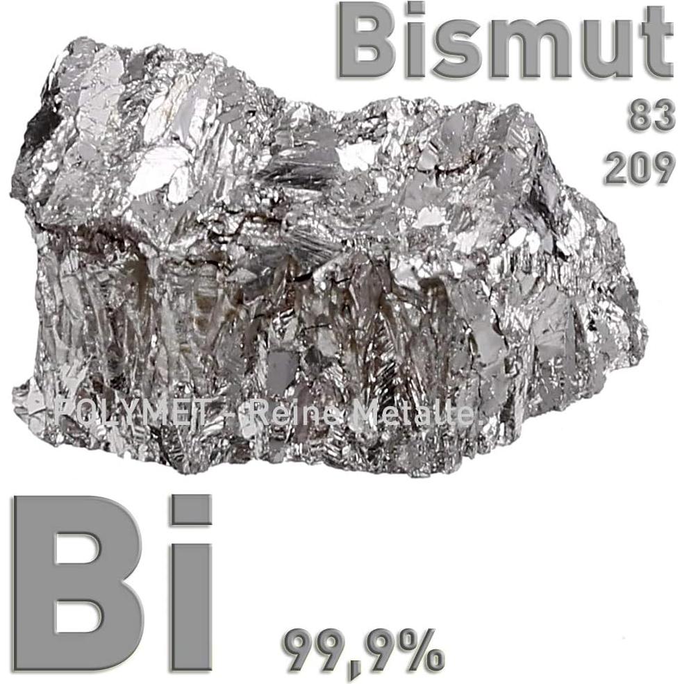 Lingote de Bismuto Puro 99.99% - 100 Gramos - Metal Líquido