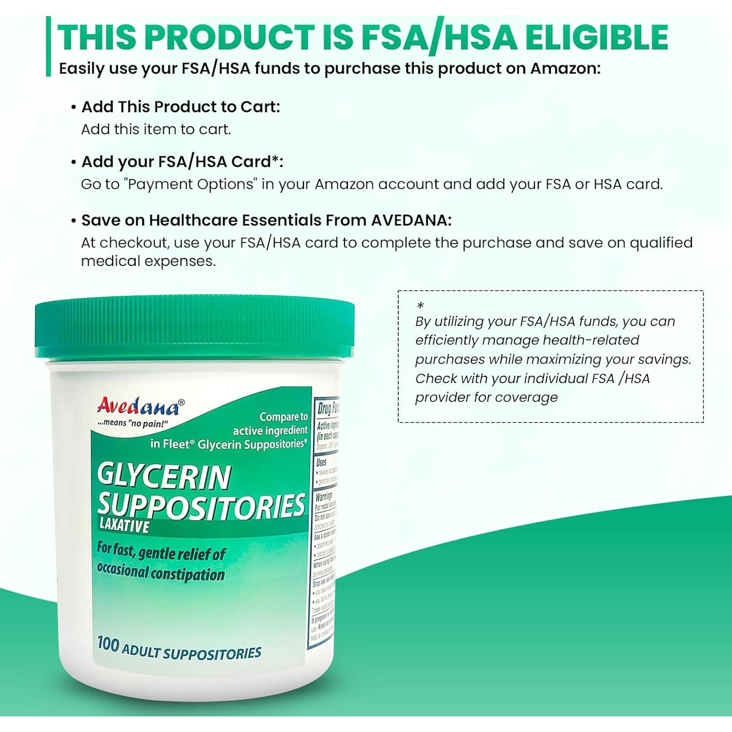 Supositorios Laxantes Avedana 100 Unidades 2g Glicerina Adulto