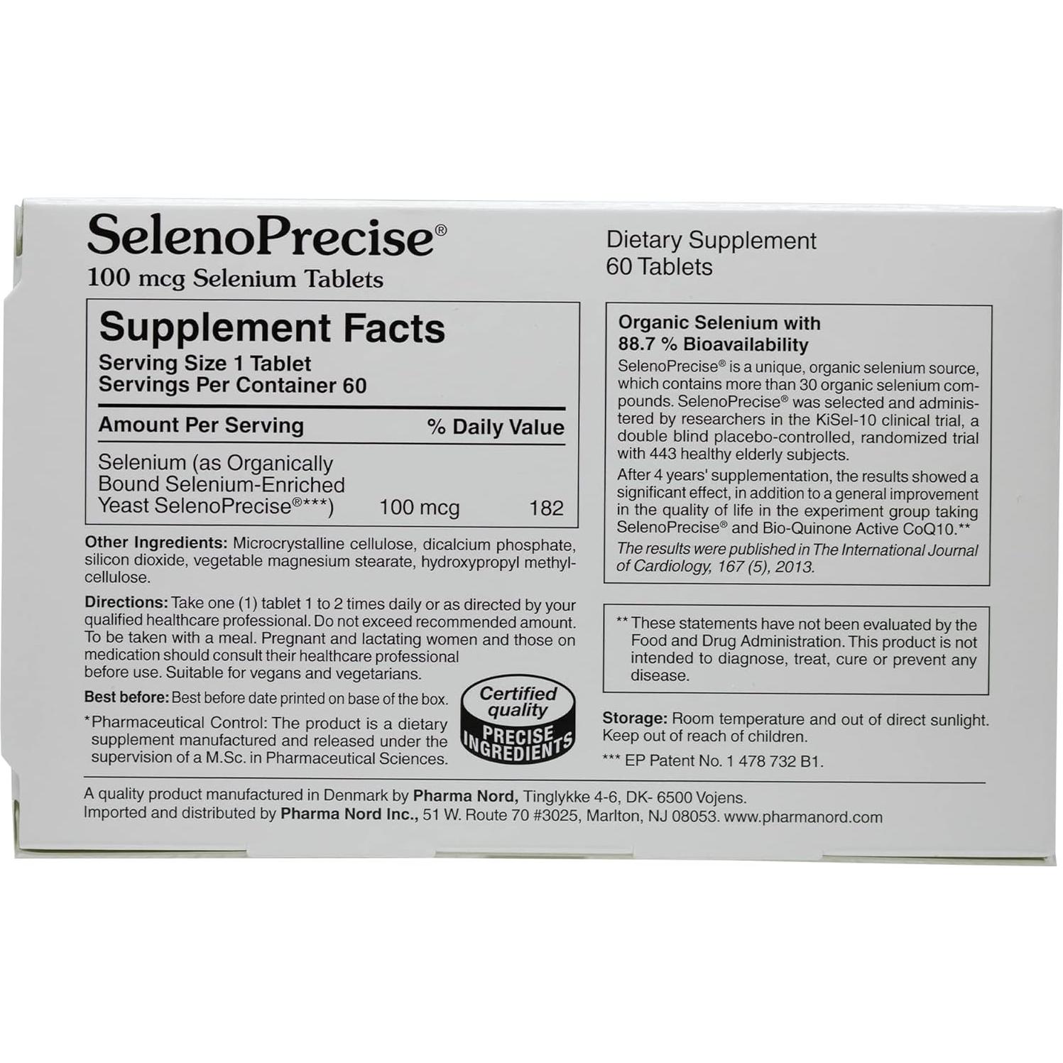 SelenoPrecise Pharma Nord 100 mcg 60 Tabletas Antioxidante