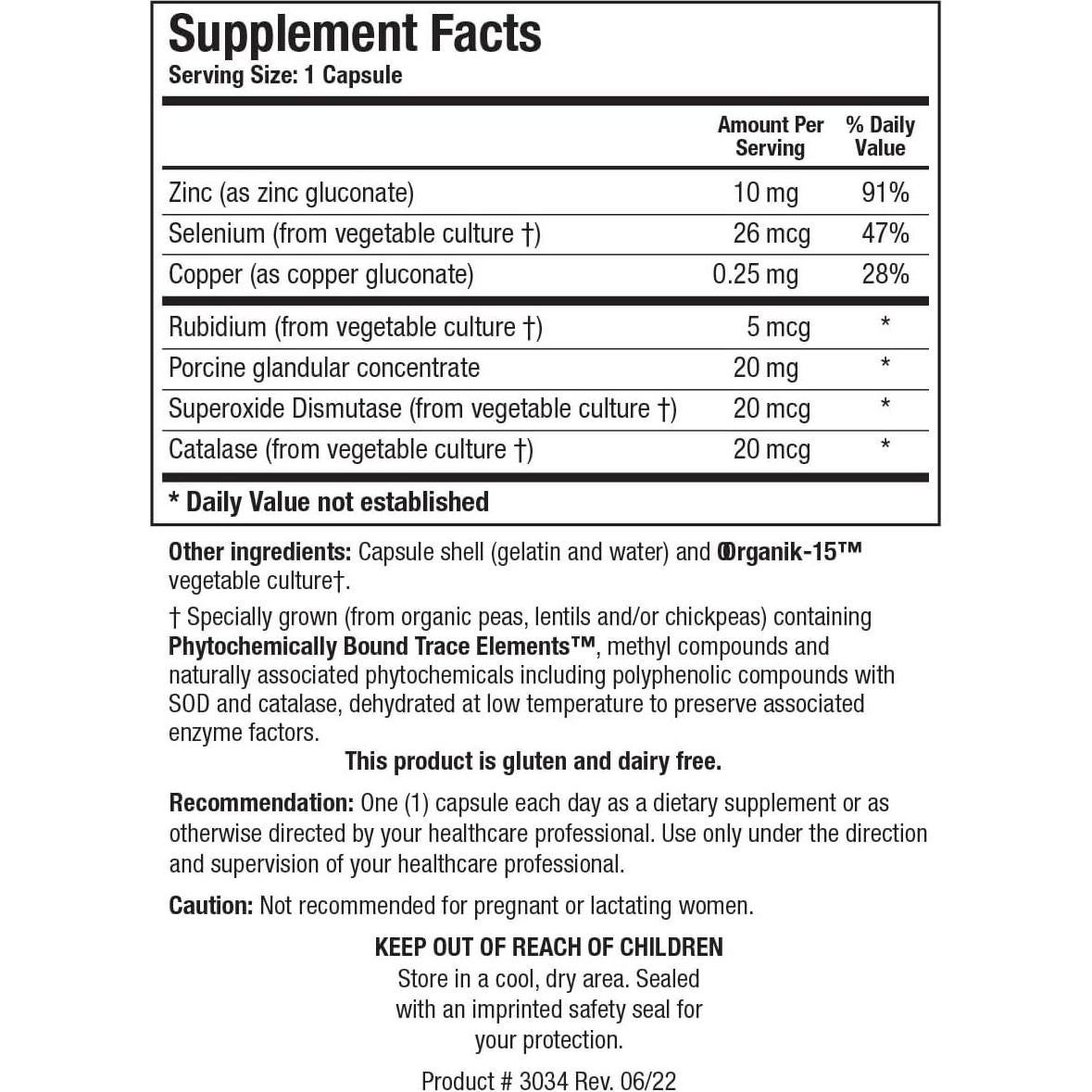 Suplemento de Selenio Biotics Research GTA Forte II 90 Cápsulas