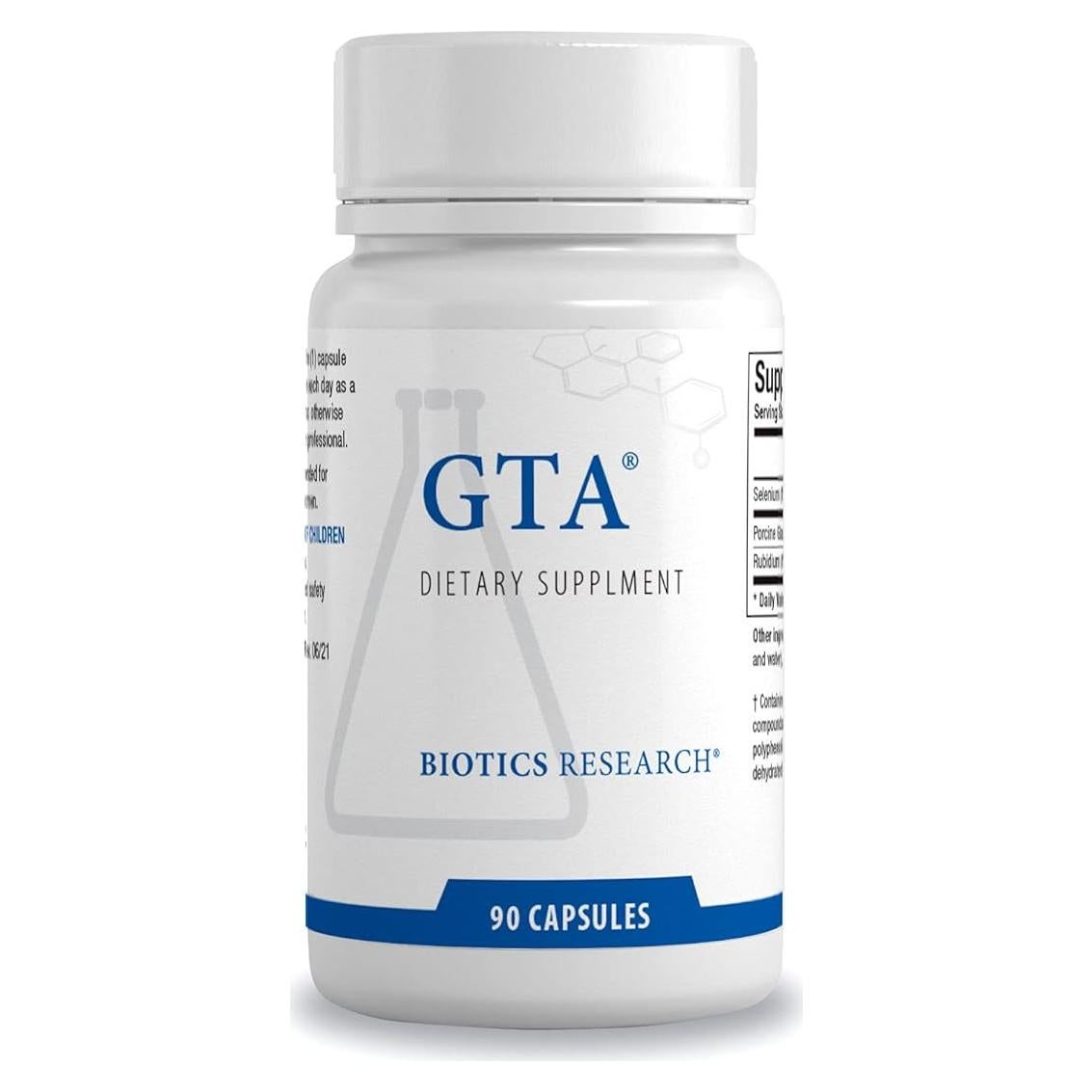 Suplemento de Selenio Biotics Research GTA 90 Cápsulas
