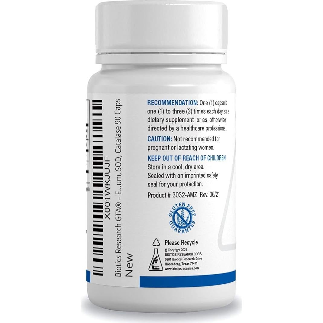 Suplemento de Selenio Biotics Research GTA 90 Cápsulas