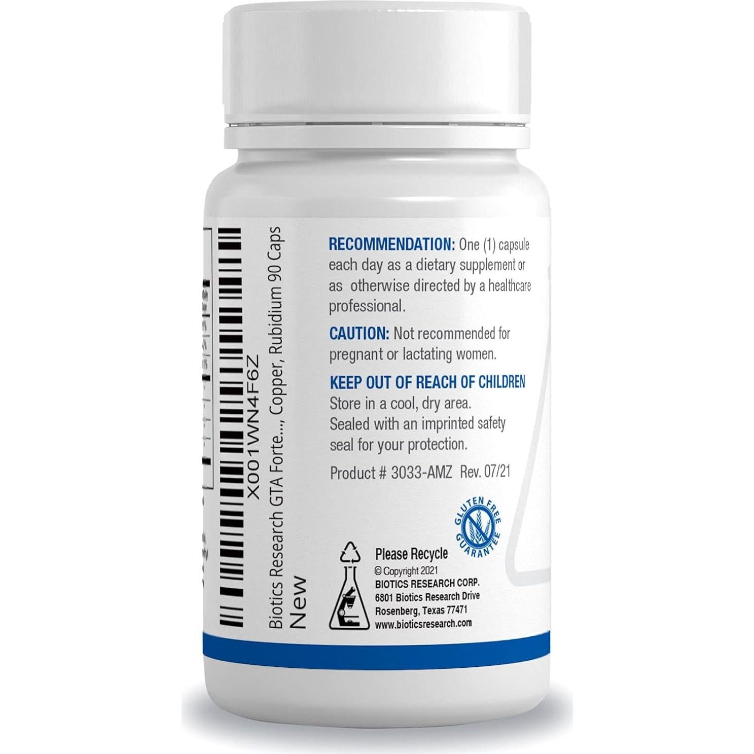 GTA-Forte Biotics Research 90 Cápsulas - Soporte Endocrino