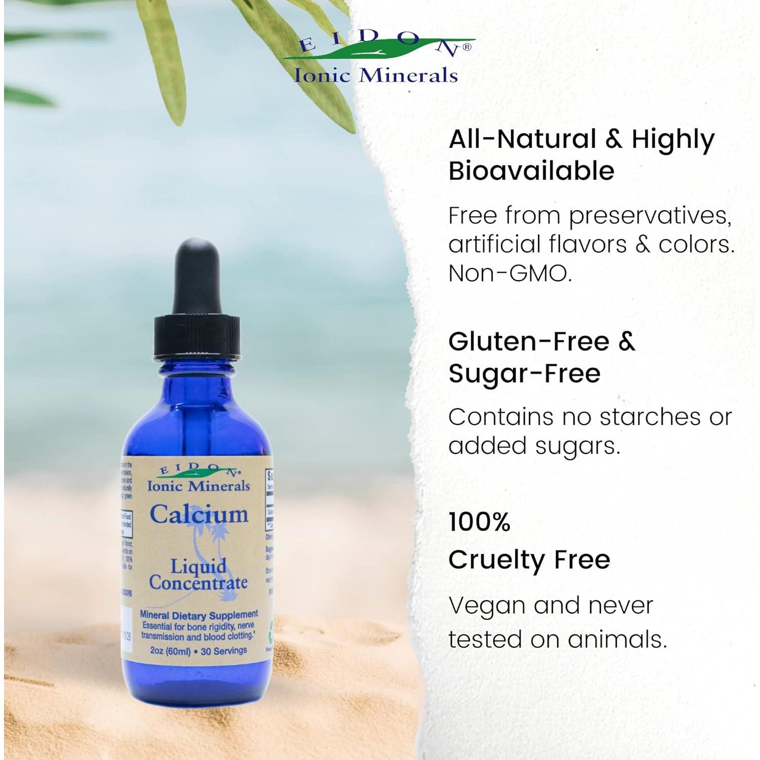 Suplemento Líquido de Calcio Eidon - 59.15 ml para Dientes y Músculos