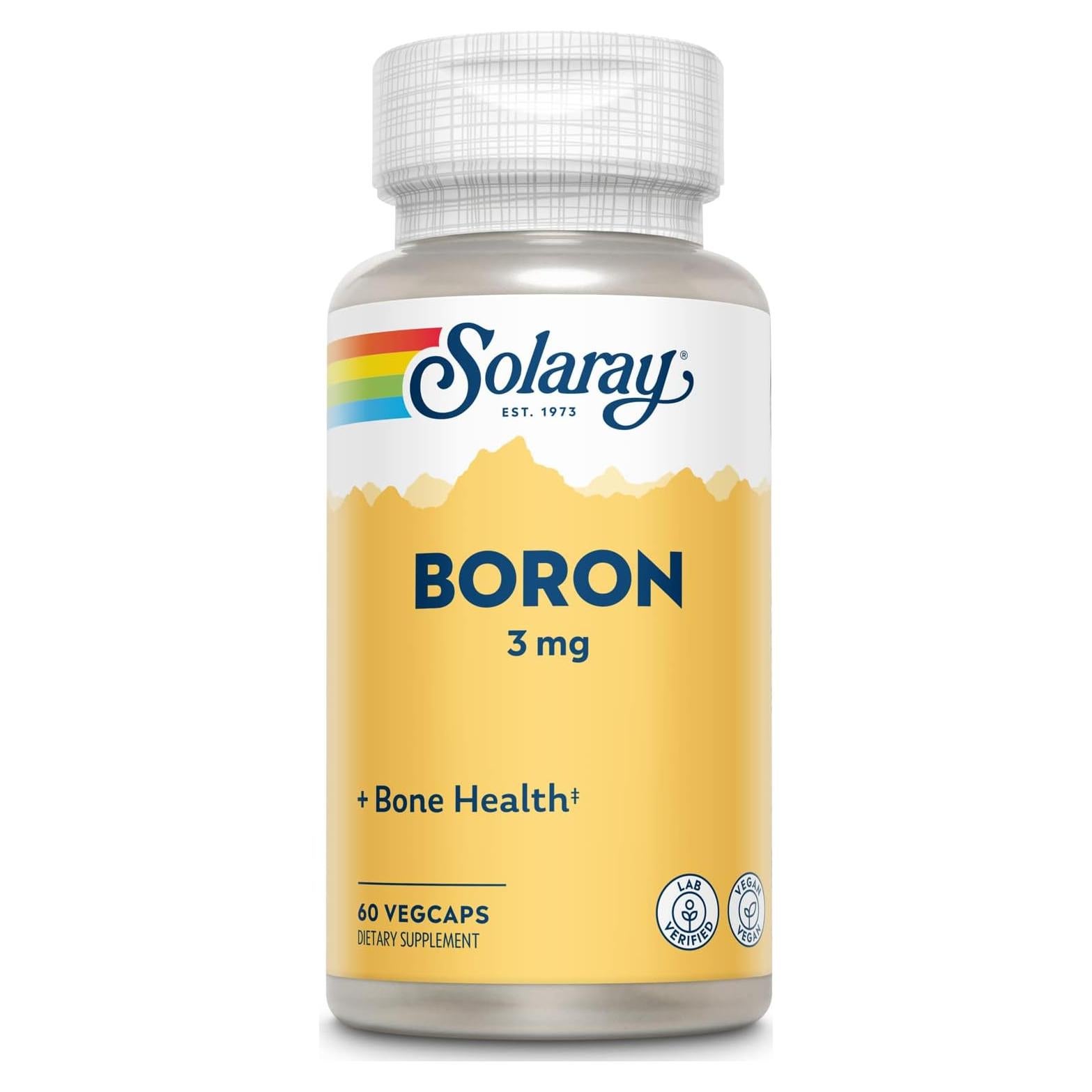 Solaray Citrato de Boro 3mg - Suplemento Vegano 60 VegCaps
