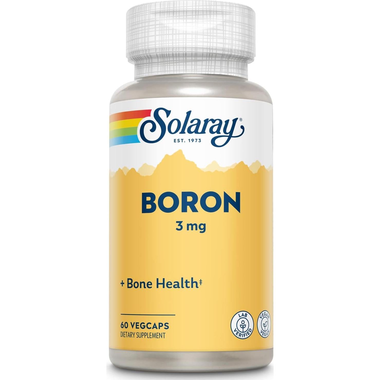Solaray Citrato de Boro 3mg - Suplemento Vegano 60 VegCaps
