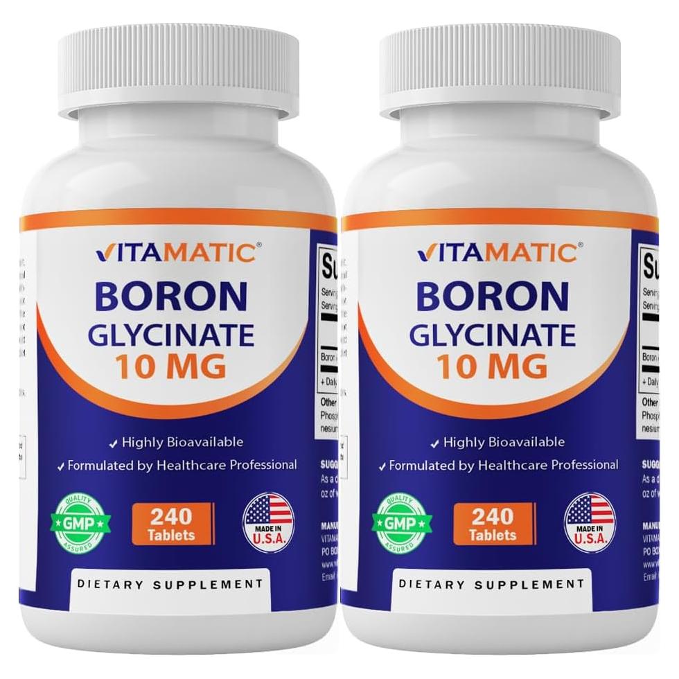 Vitamatic Boro Quelado 10mg 240 Tabletas - Salud Ósea y Hormonal