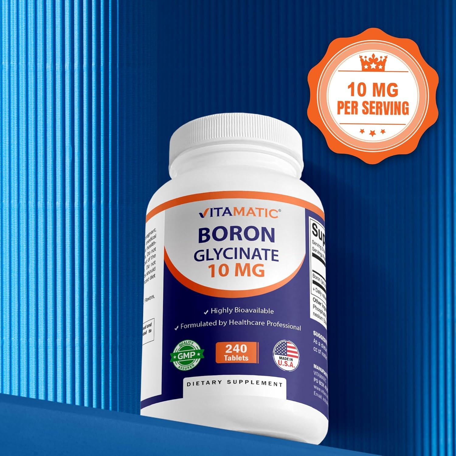 Vitamatic Boro Quelado 10mg 240 Tabletas - Salud Ósea y Hormonal