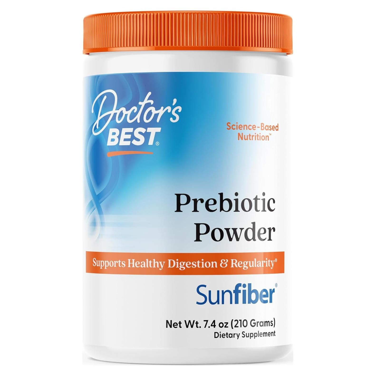 Polvo Prebiótico Doctor's Best Sunfiber 210g - Sin Sabor, Vegano