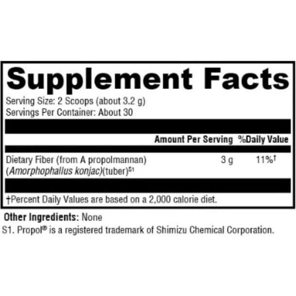 Fit Fiber Polvo de Fibra Soluble Prebiótica Konjac 30 Porciones