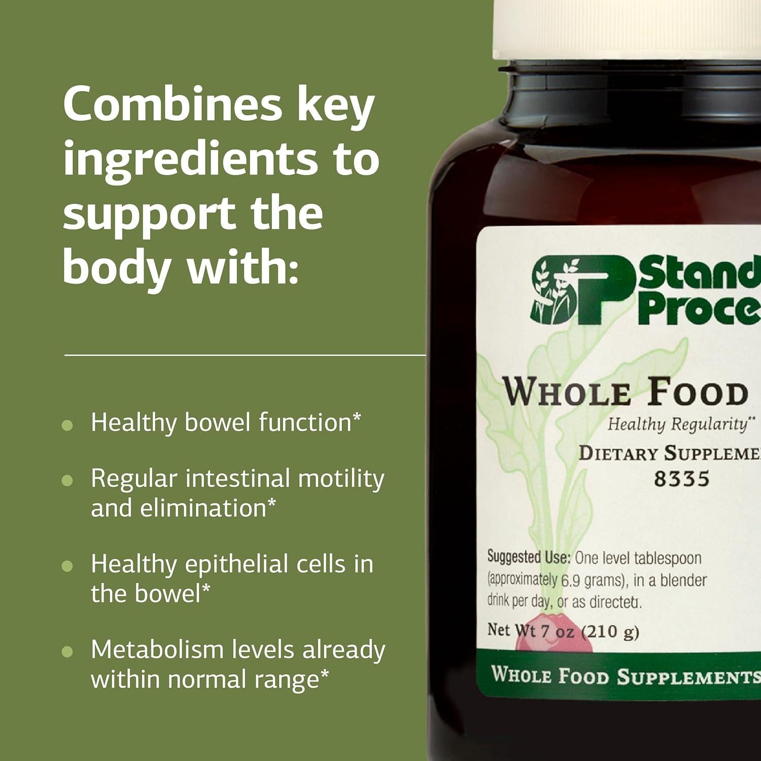 Suplemento de Fibra Integral Proceso Estándar 210 g - Vegano y Sin Gluten