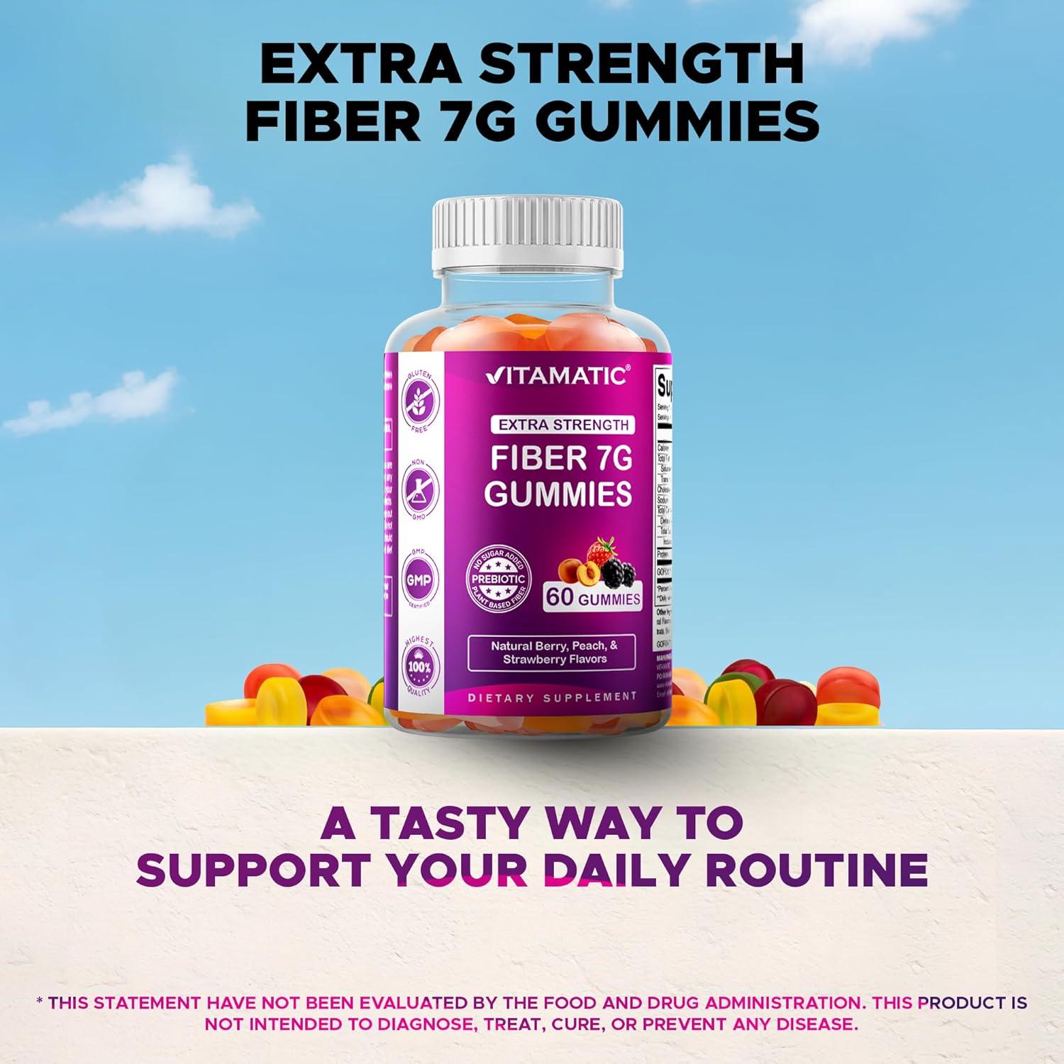 Gomitas de Fibra Prebiótica Vitamatic 120 Unidades - Sin Azúcar