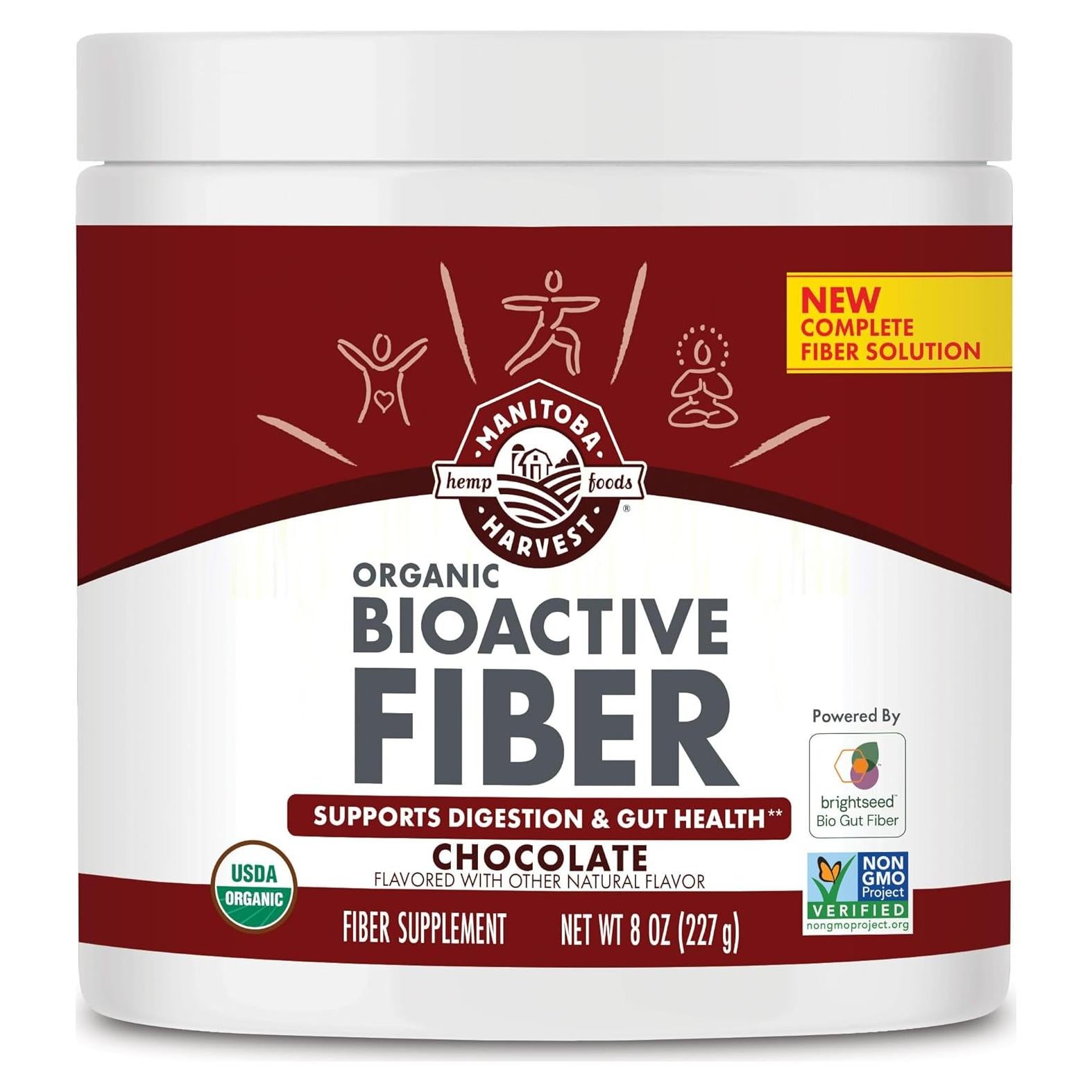 Suplemento de Fibra Bioactiva Orgánica Manitoba Harvest 227g Chocolate