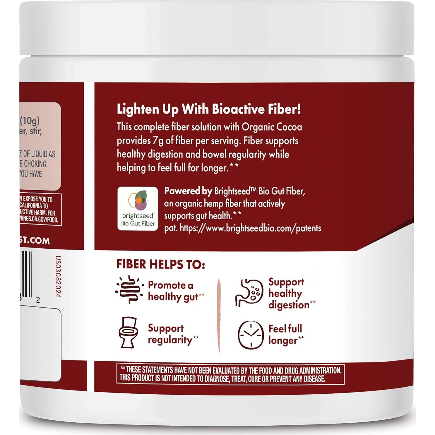 Suplemento de Fibra Bioactiva Orgánica Manitoba Harvest 227g Chocolate