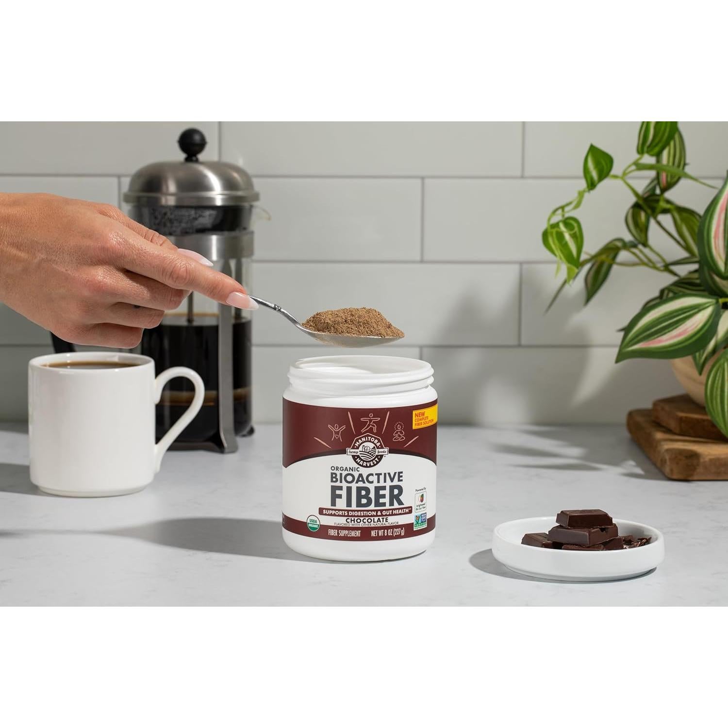 Suplemento de Fibra Bioactiva Orgánica Manitoba Harvest 227g Chocolate