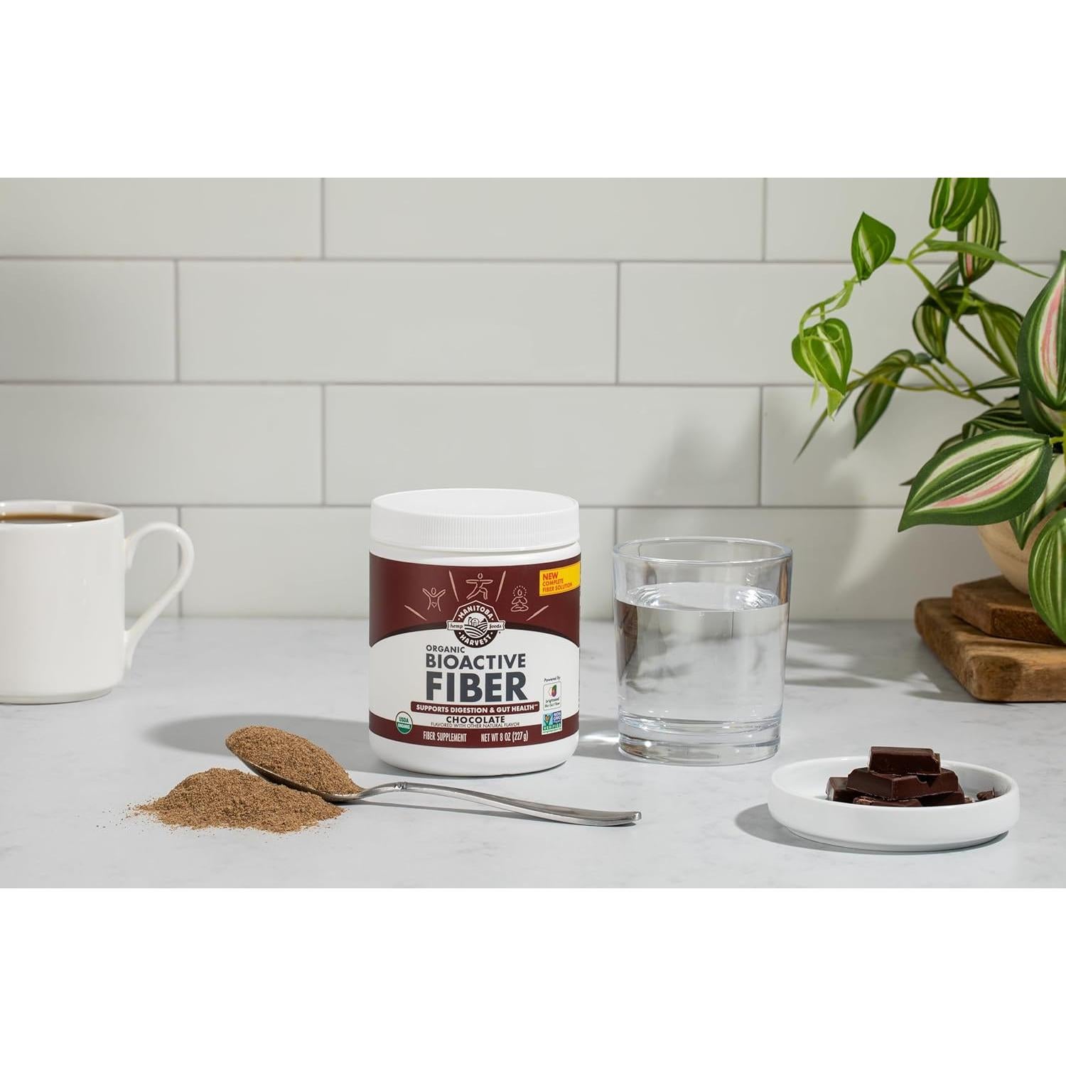 Suplemento de Fibra Bioactiva Orgánica Manitoba Harvest 227g Chocolate