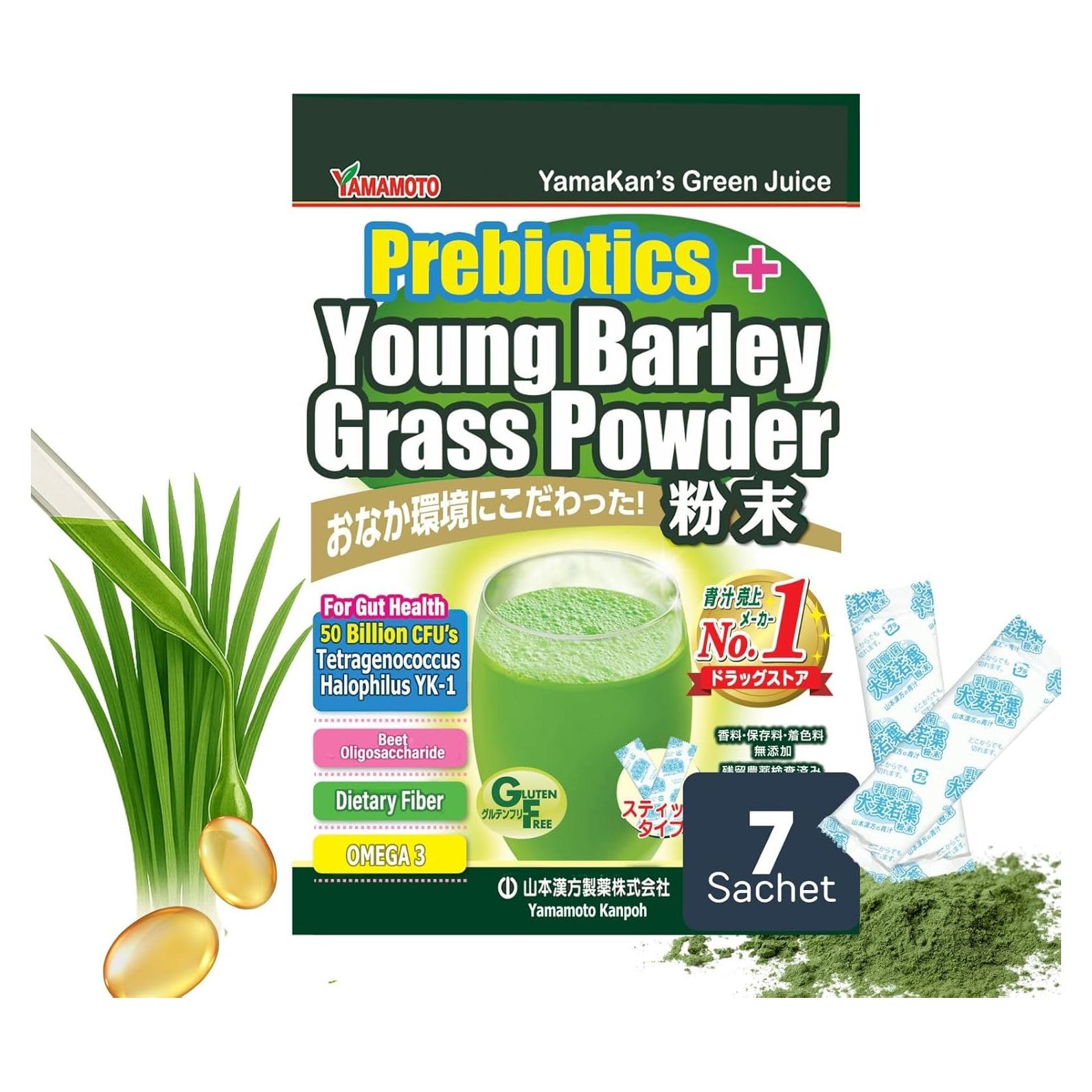 Polvo de Césped de Cebada Joven YAMAKAN 7 Sobres 40g