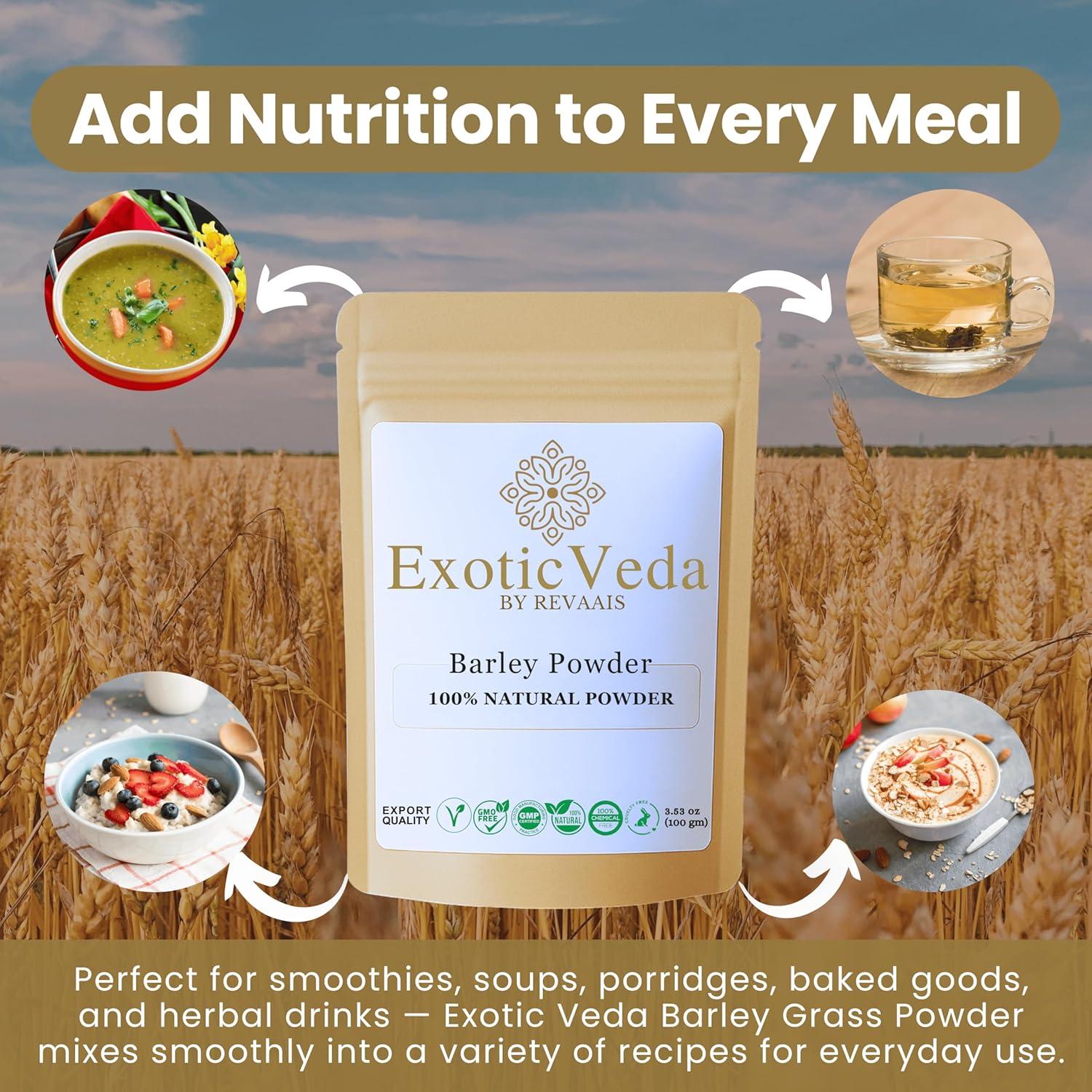Polvo de Césped de Cebada Exotic Veda 100g - Superalimento Vegano