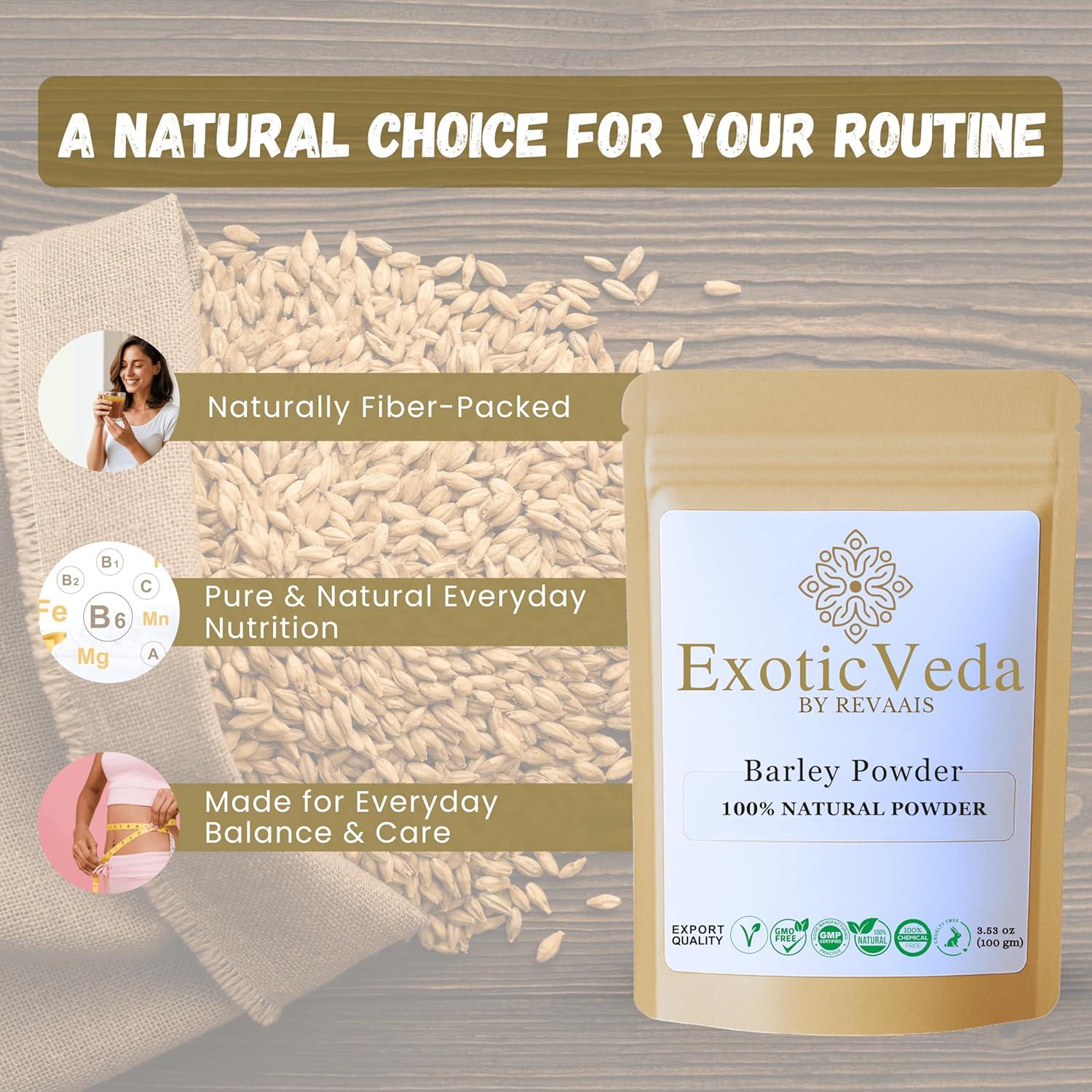 Polvo de Césped de Cebada Exotic Veda 100g - Superalimento Vegano