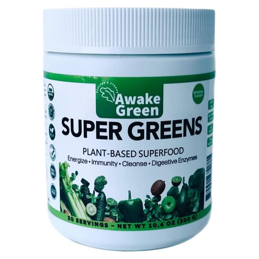 Polvo de Superalimentos Orgánico Awake Green - 380g - Sin Gluten