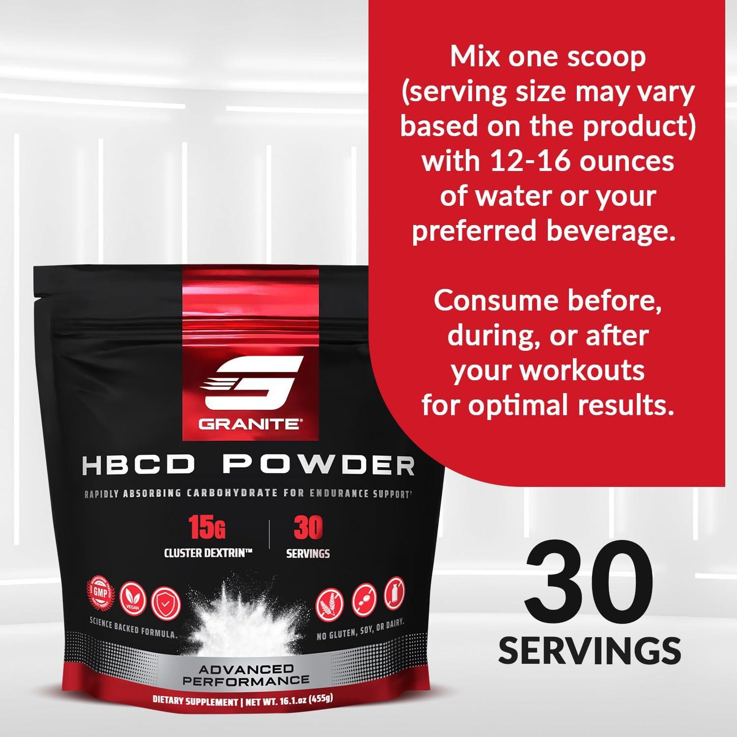 Polvo de Dextrina Cíclica HBCD Granite 30 Porciones Energía