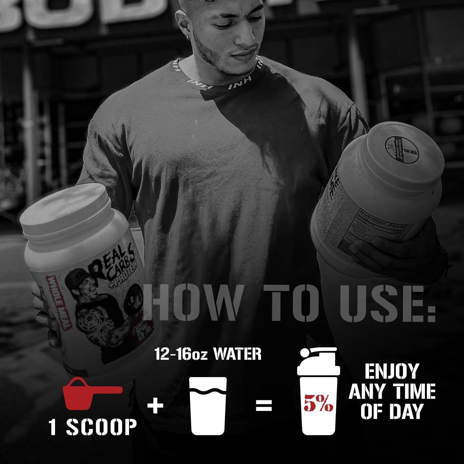 5% Nutrition Carbohidratos Reales + Proteína 1.30 kg Sabor Plátano y Nueces