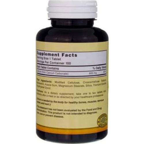 Tabletas de Carbonato de Calcio Nature's Blend 600mg 200 unidades