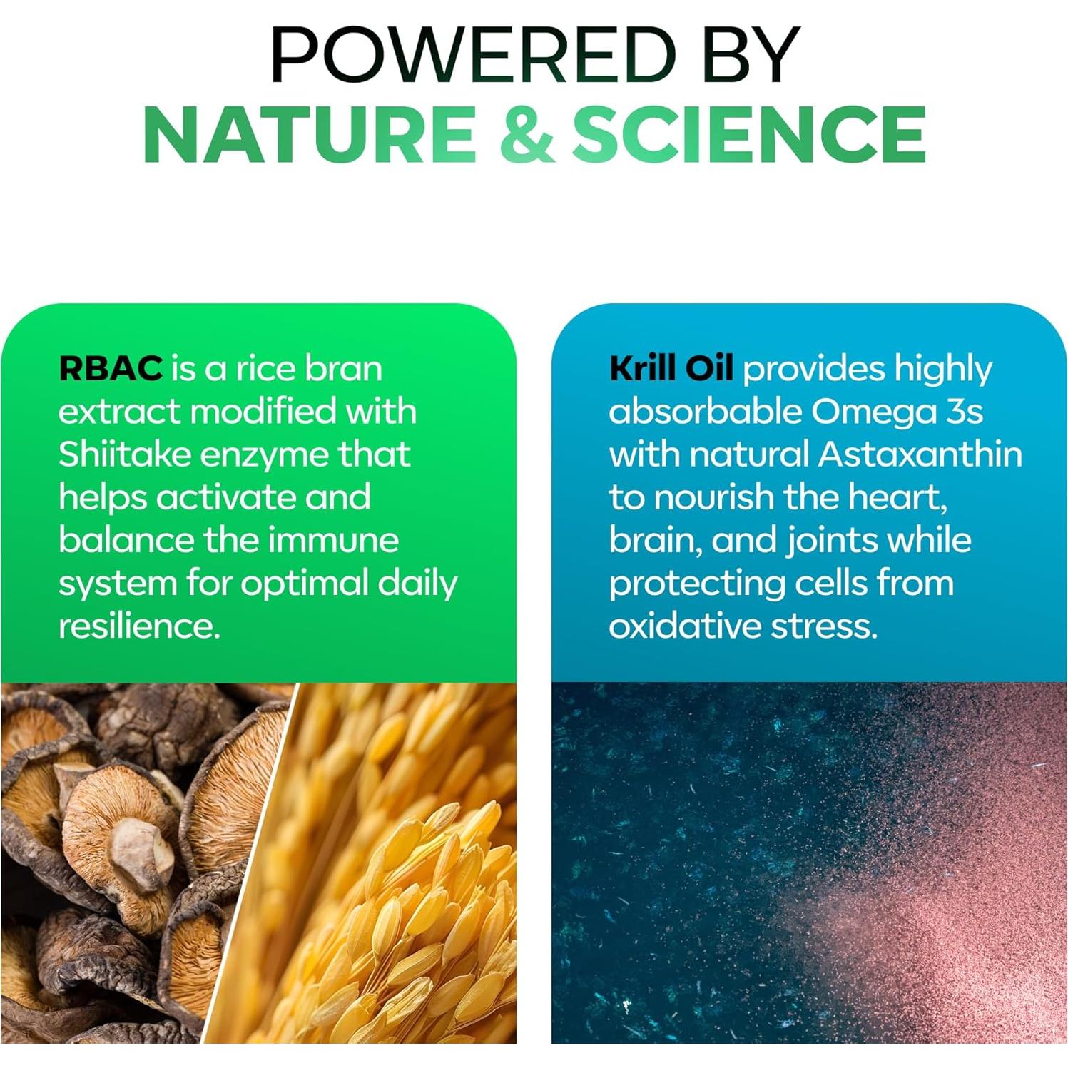 Daiwa PeakImmune4 + Aceite de Krill 110 Cápsulas - Suplemento Inmunológico