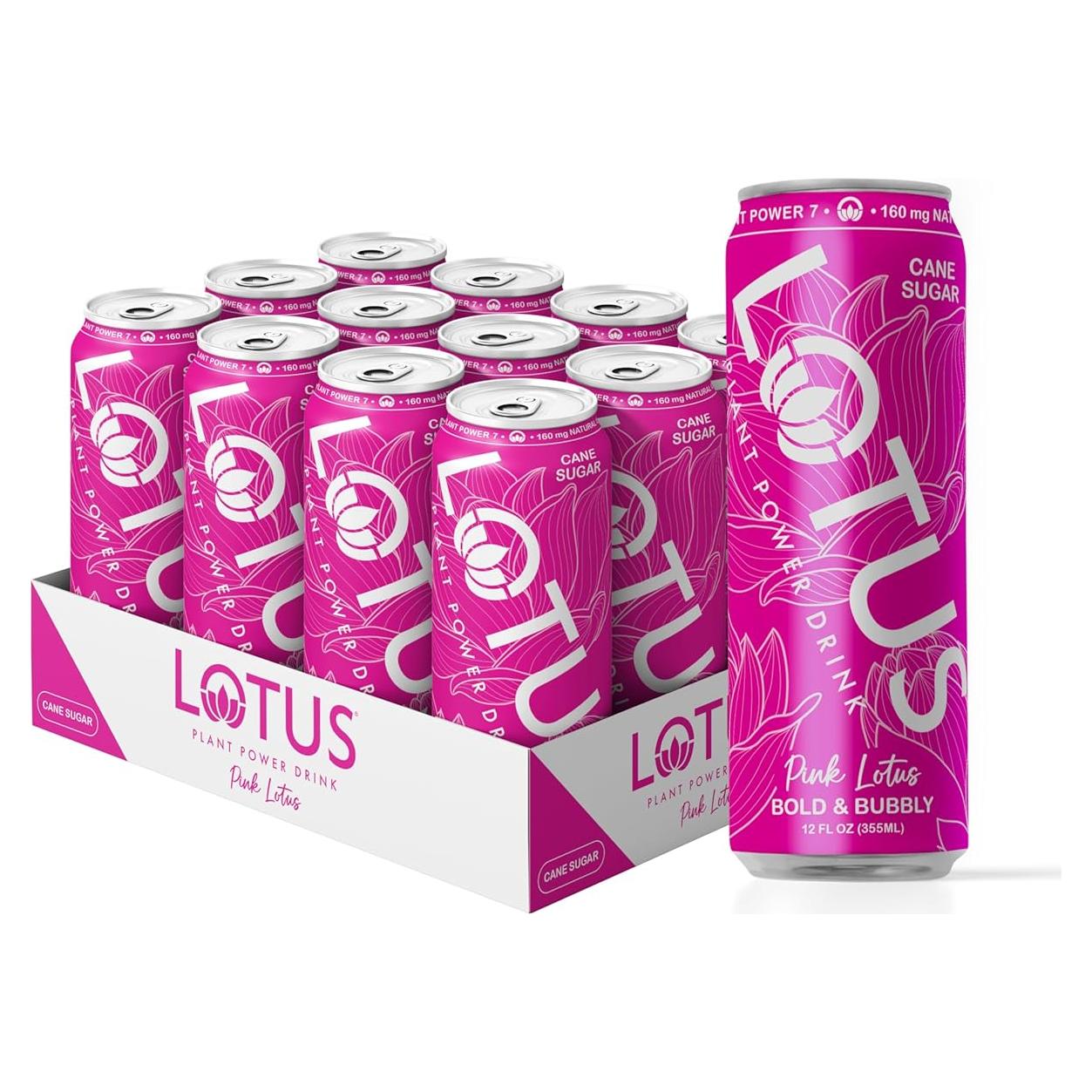 Bebida Energética Loto Rosa 355 ml | 160 mg Cafeína Natural