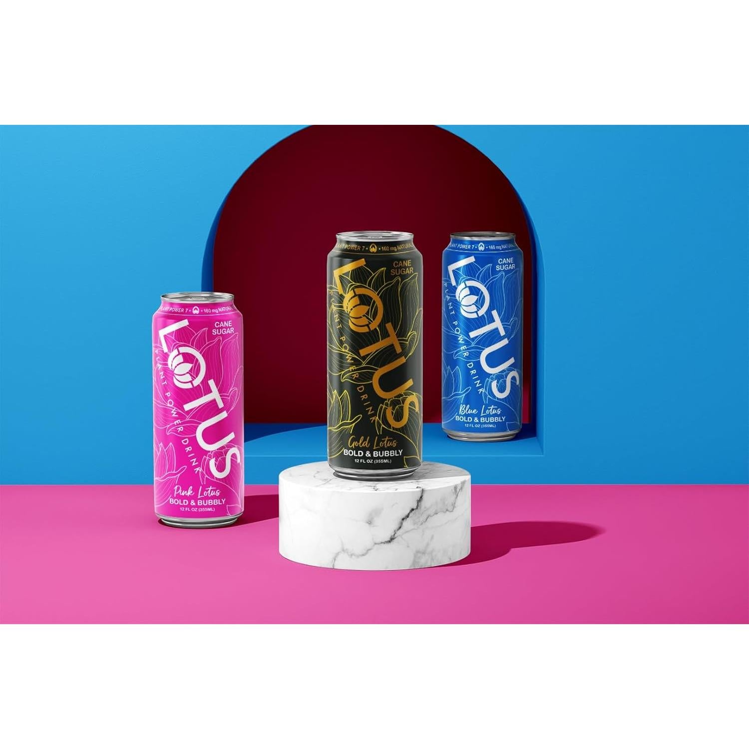 Bebida Energética Loto Rosa 355 ml | 160 mg Cafeína Natural