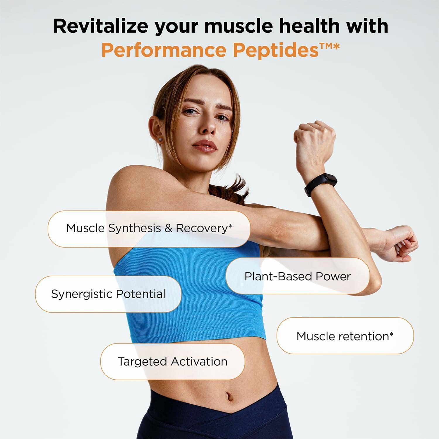 Suplemento de Péptidos Veganos para Recuperación Muscular - 120 Cápsulas