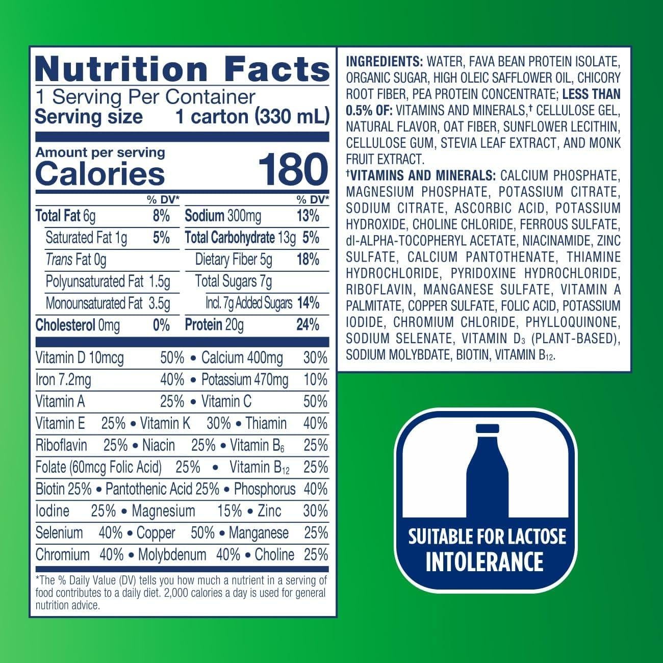 Batido de Proteína Vegana Ensure Vainilla 20g 12 Unidades