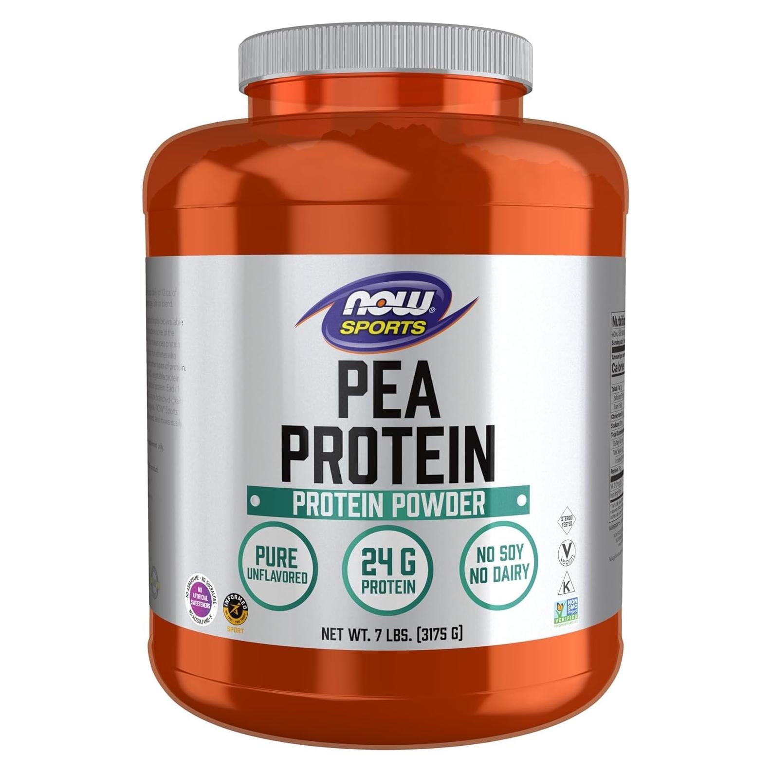 Proteína de Guisante Natural NOW Sports 3.18 kg