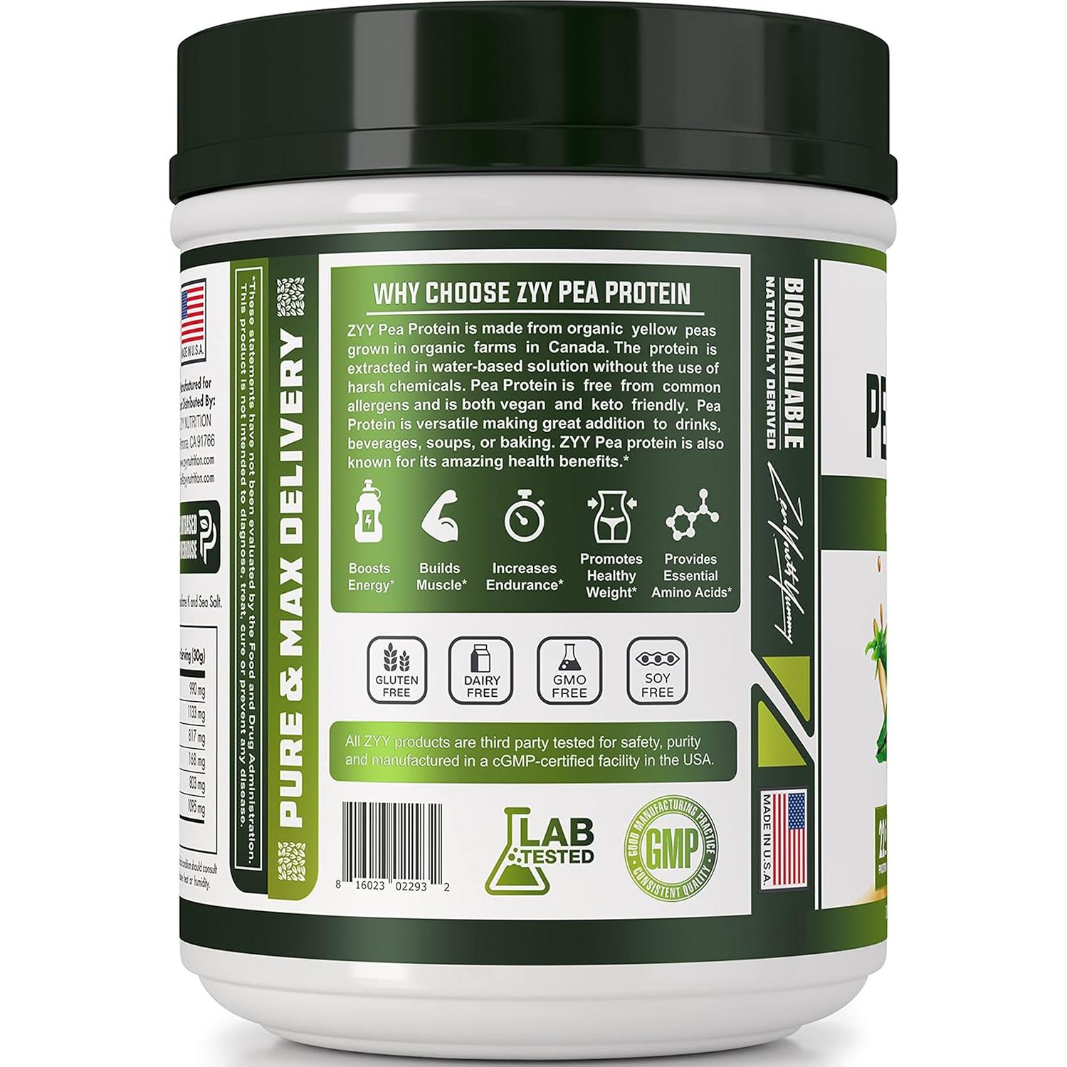 Proteína en Polvo de Guisante ZYY - Vainilla 22g Vegana 0.59kg