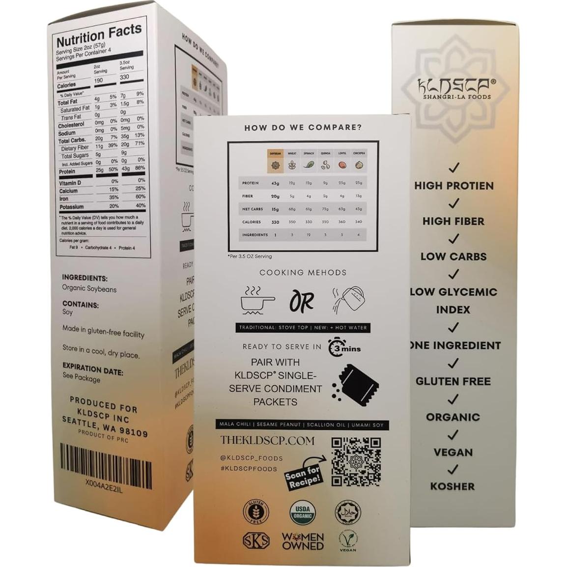 Pasta de Proteína de Frijol Negro Orgánica KLDSCP 6 Paquetes