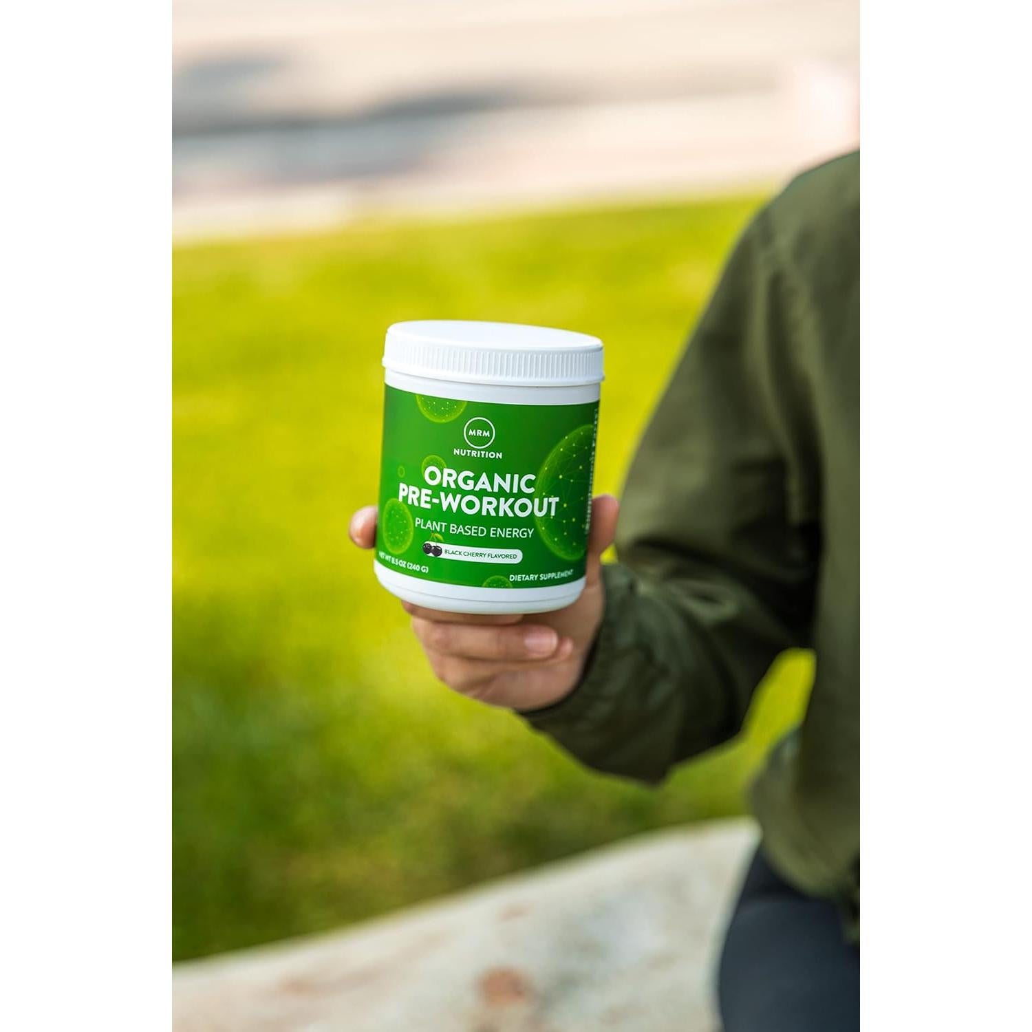 Polvo Pre-Entrenamiento Orgánico MRM Nutrition Cereza Negra 20 Porciones