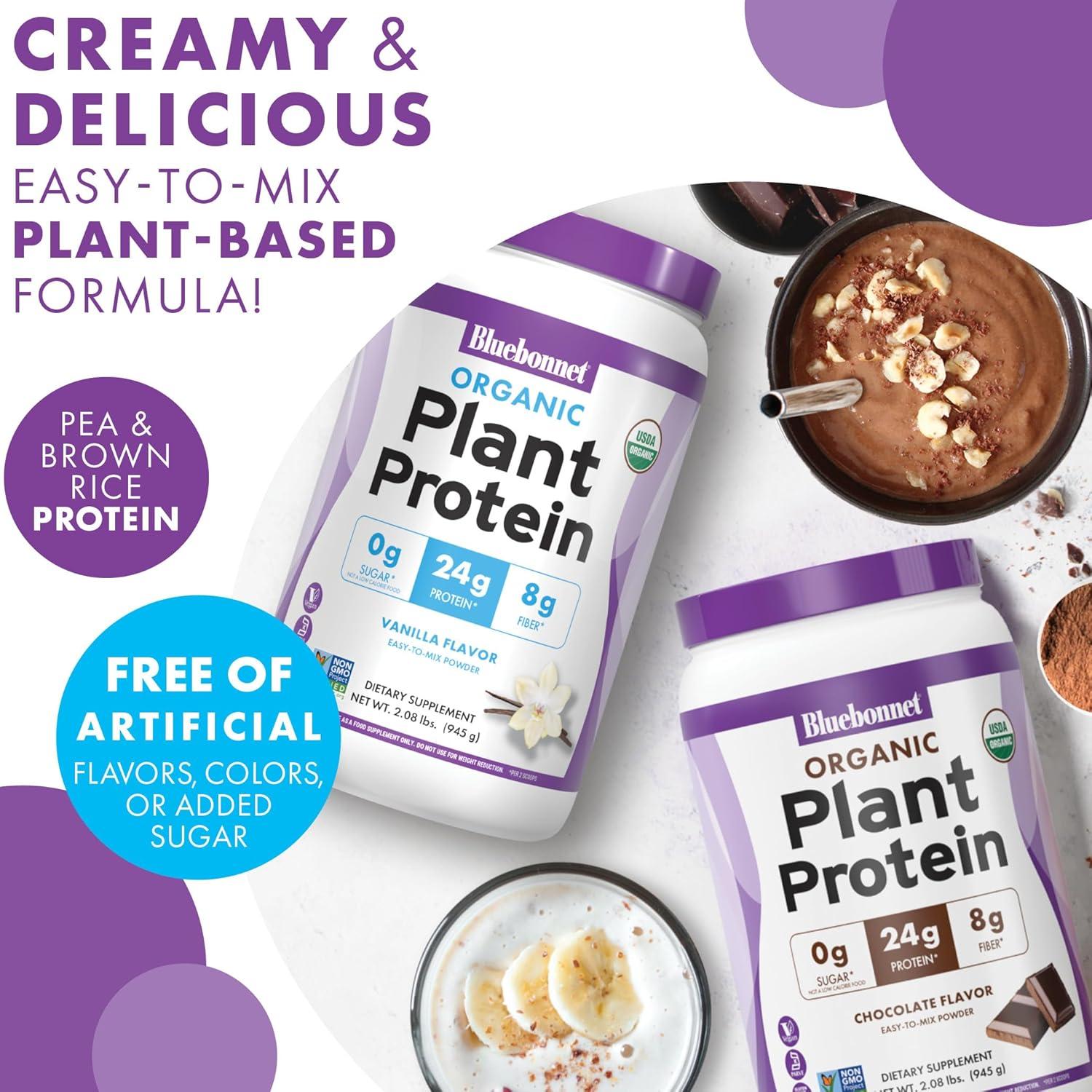 Polvo de Proteína Vegetal Orgánica BlueBonnet 0.94 kg Vainilla