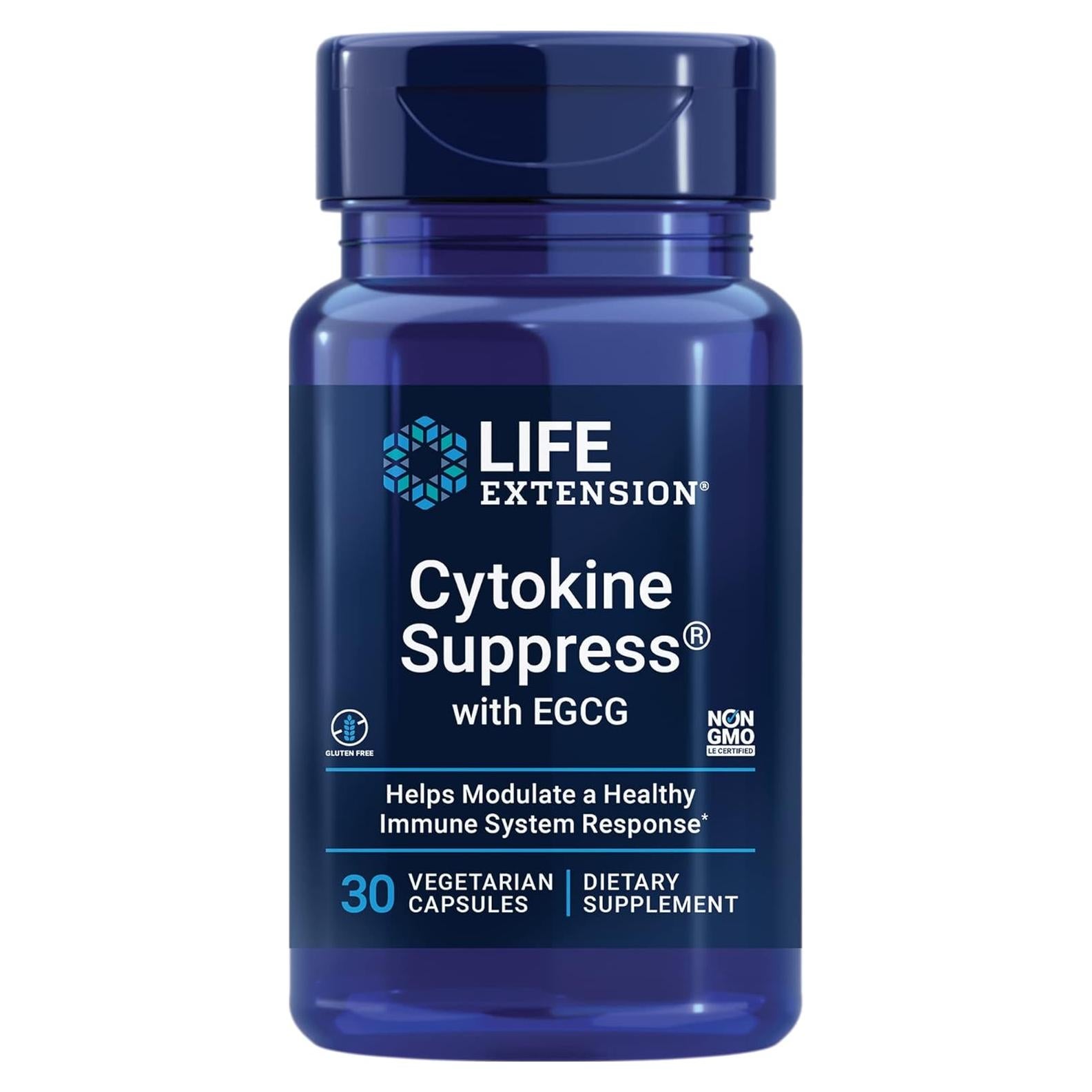 Suprimir Citoquinas Life Extension con EGCG - 30 Cápsulas