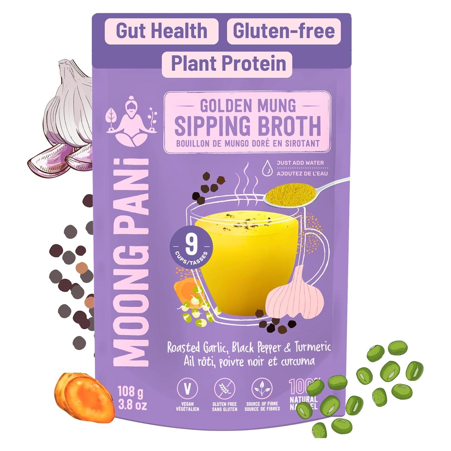 Polvo de Caldo Vegetal Moong Pani 108.5g Ajo Asado y Cúrcuma