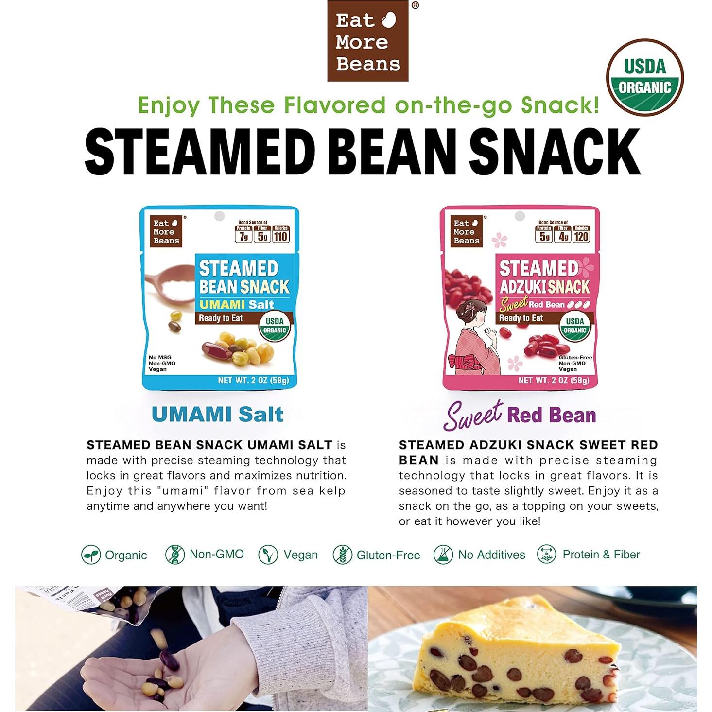 Snack de Frijoles Adzuki Orgánicos Coma Más Frijoles 10 Paquetes