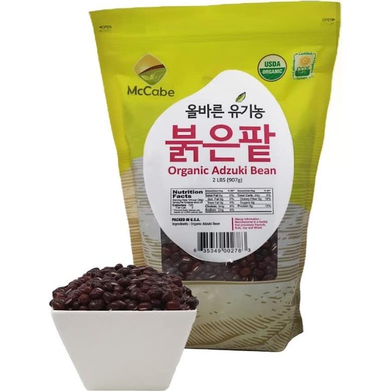 Frijol Adzuki Orgánico McCabe 907 g - Rico en Proteínas y Fibra