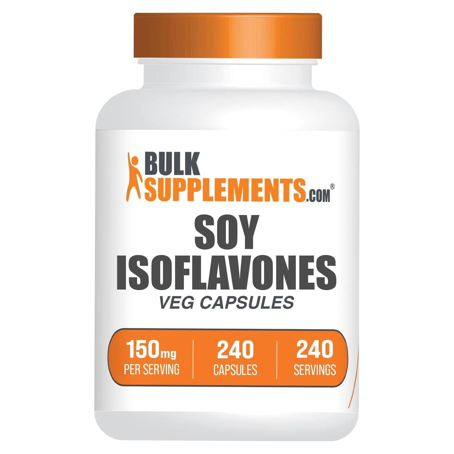 Cápsulas de Isoflavonas de Soja BulkSupplements 240 Conteo 150mg