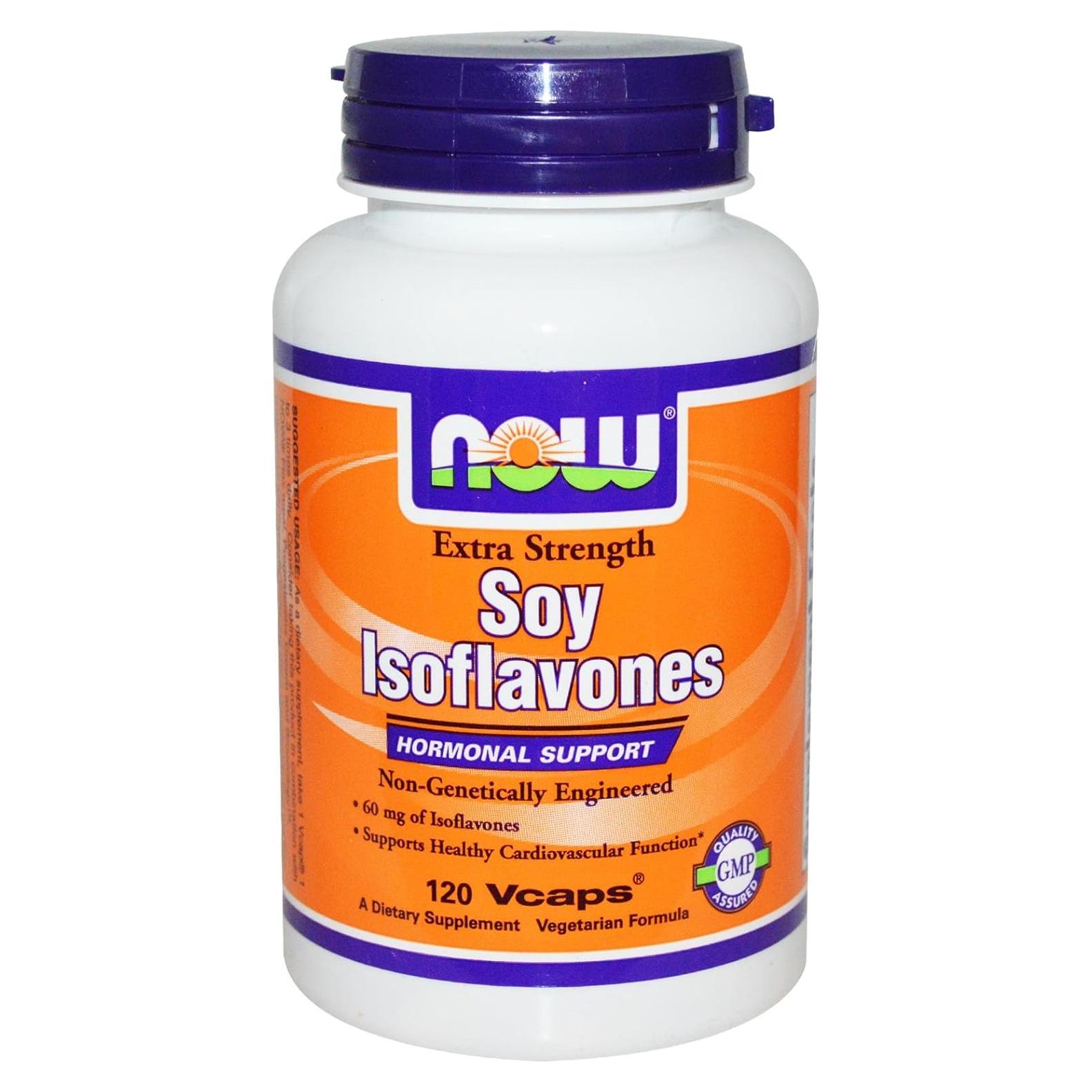 Isoflavonas de Soja NOW Foods 120 VegiCaps Extra Fuerte