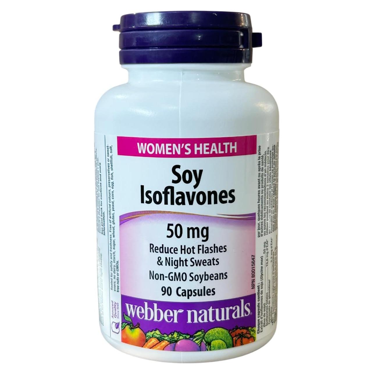 Isoflavonas de Soja Webber Naturals 50mg 90 Cápsulas