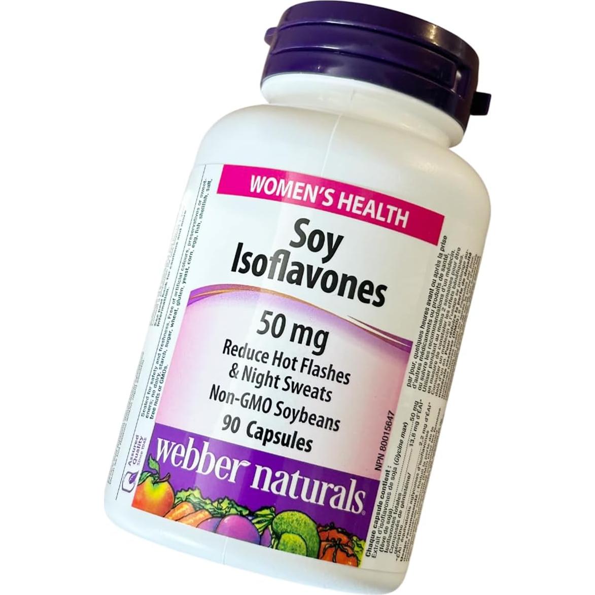 Isoflavonas de Soja Webber Naturals 50mg 90 Cápsulas